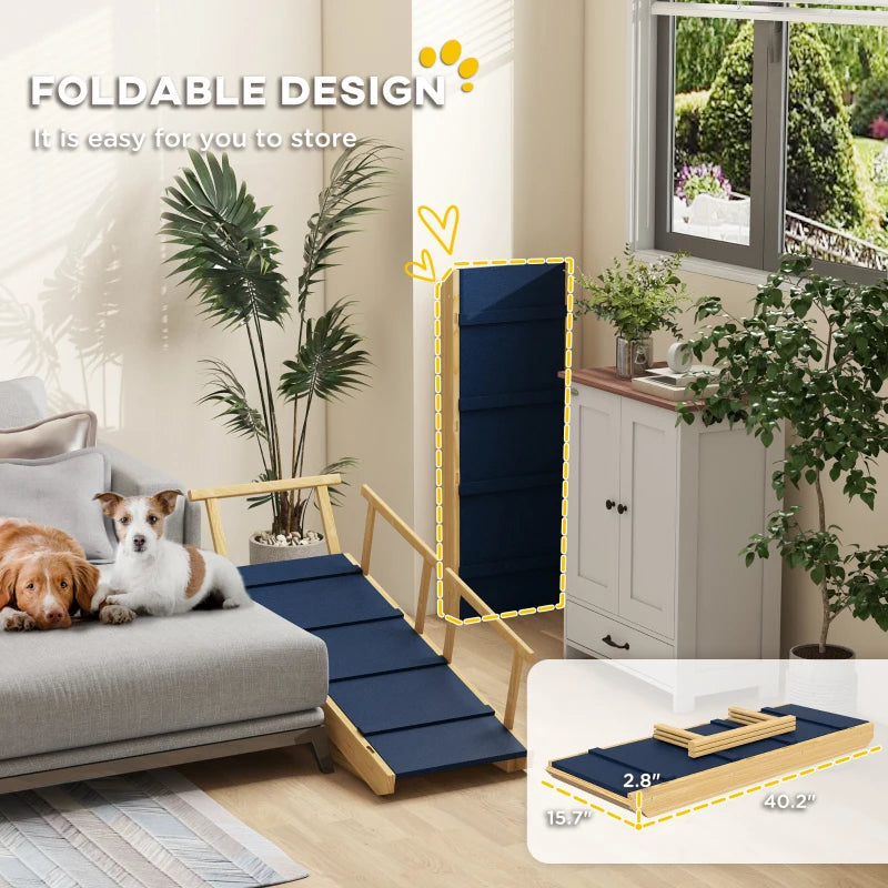 Dog Ramp With Removable Guardrails