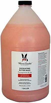 Warren London Exfoliating Butter Wash – Pomegranate & Fig Dog Shampoo, 1-Gallon Groomer Size | Cleans, Exfoliates & Deep-Conditions | Jojoba Beads Fight Dandruff & Odor | USA Made