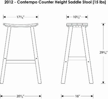 POLYWOOD 2012-FWHLE Contempo Bar Height Saddle Seat Barstool, White Frame, Lemon