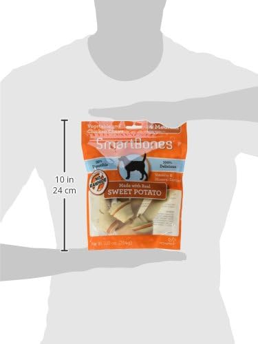 SmartBones Medium Chews With Real Sweet Potato 4 Count, Rawhide- Free Chews For Dogs