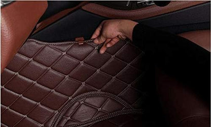 Custom Leather Floor Mats with Picture & Text, One-of-a-Kind Interior Accessories, All-Weather Fit 99% Vehicle Models - Blue