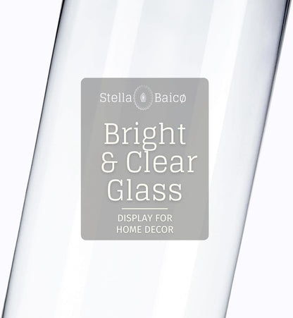 Clear Glass Apothecary Jars, Candy Jar with Lid, Elegant Decorative Jars for Wedding and Party
