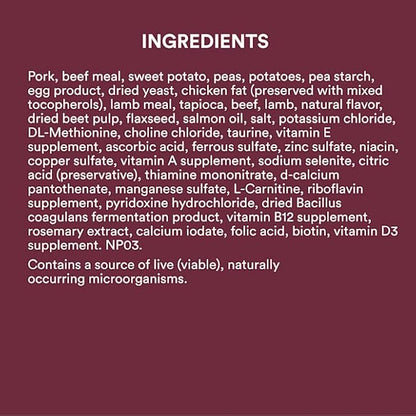 WholeHearted Grain Free Pork Beef & Lamb Recipe Dry Dog Food 40 lbs.