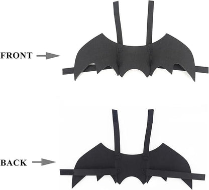Pet Cat Bat Wings for Halloween Party Decoration, Dog Cosplay Bat Costume,Puppy and Cat Dress Up Accessories (Black, Medium)