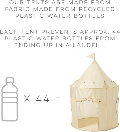 3 Sprouts Kids Play Tent - Sustainable Recycled Fabric – Fun Spacious Childs Playhouse for Indoor Games for Boys & Girls - Durable Fort Pop Up House for Toddlers & Children Age 3-10 - Pink