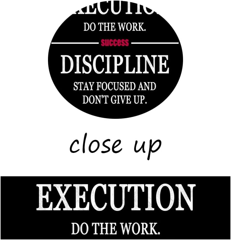 Motivational Wall Art Formula for Success is VISION EXECUTION DISCIPLINE Inspirational Wall Decor Printed Canvas Poster for Company Office Bedroom Living Room Framed Ready to Hang [12" W X 18" H]