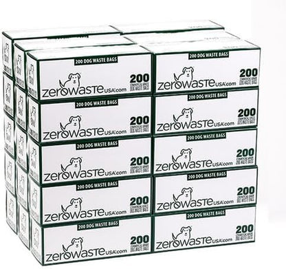 Zero Waste USA 6,000 Premium Dog Waste Station Refill Roll Bags - Up to 40% thicker & stronger than competitor bags - Guaranteed to fit any commercial roll bag dispenser (30 rolls of 200 bags)
