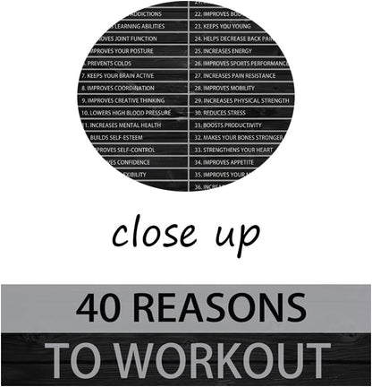 Inspirational Canvas Wall Art 40 Reasons to Workout Painting Inspirational Poster Motivational Quotes Proverbs Picture Print Artwork Office Home Gym Wall Decor Framed Ready to Hang[30" W X 40" H]