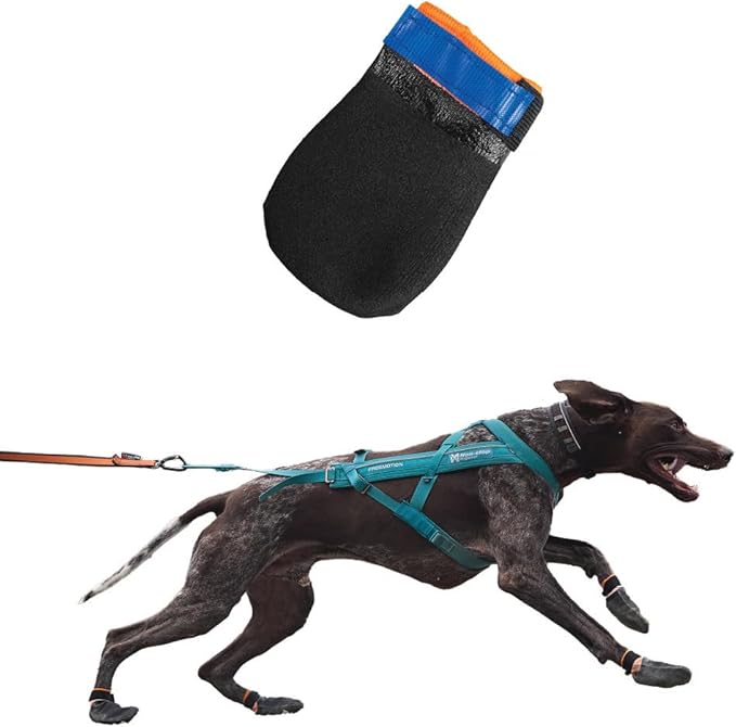 Non-stop dogwear Protector Booties, 4-Pack of Dog Booties for Hot Pavement and Rough Surfaces with Anti-Slip, Waterproof and Comfortable for Large Dogs