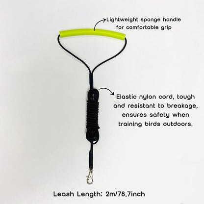 Adjustable Bird Harness with Elastic Leash, Pet Parrot Harness and Leash, Adjustable Training Design Anti-Bite, Bird Nylon Rope with Cute Wing for Conure (Red,L)