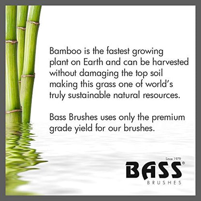 Bass Brushes Small Oval Wire Pet Brush with Bamboo Wood Handle