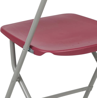 Flash Furniture Hercules Series Plastic Folding Chair - Red - 6 Pack 650LB Weight Capacity Comfortable Event Chair-Lightweight Folding Chair