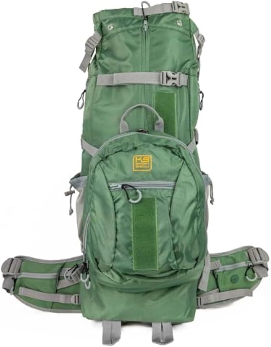 K9 Sport Sack Kolossus - XXL, Myrtle Green - The Big Dog Backpack - Ideal for Dogs 26-29” Long - Fully Adjustable Pet Carrier - Doubles as a Professional-Grade 60L Hiking Pack