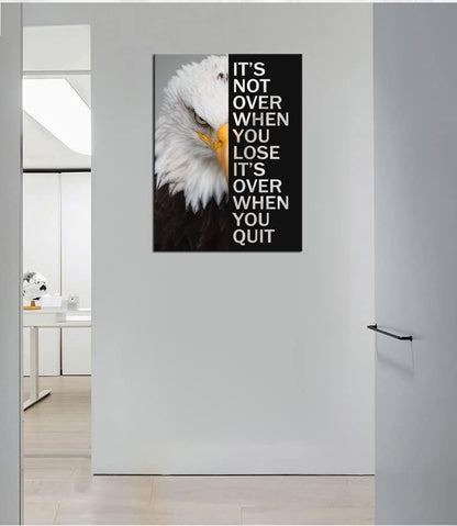 Animal Motivational Canvas Wall Art Animal Inspirational Poster Eagle Print Picture Painting Modern Affirmative Inspiring Artwork for Home Living Room Office Decor Ready to Hang [30''W x 40''H]