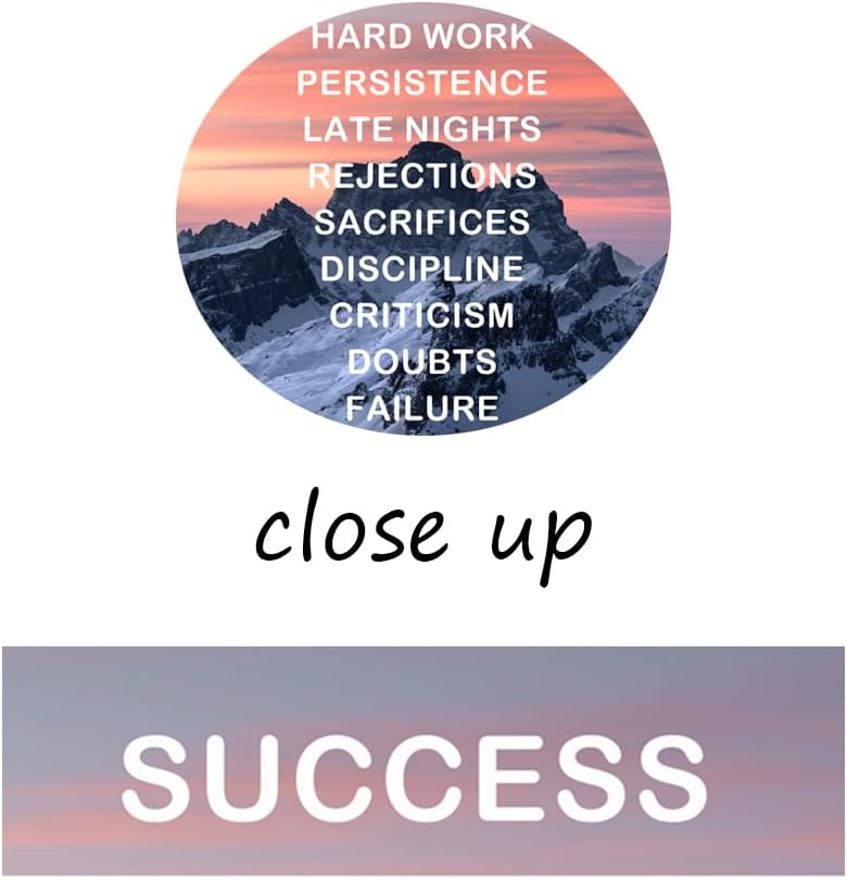 Motivational Office Wall Decor Inspirational Wall Art Success Inspiring Entrepreneur Quotes Snow Mountain Canvas Poster Print Artwork Modern Home Living Room Bedroom Decor Framed [30''Wx 40''H]
