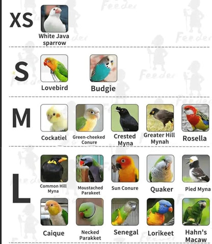 Bird Flight Suits Diapers, Parrot Flight Suits Diapers for Monk Parakeets, Cockatiels Flight Suits, Parrot Clothes, Bird Training Nappy Suit Liners Clothes (S, Red-D)