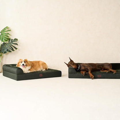 EHEYCIGA Extra Large Dog Bed Othorpedic, Memory Foam XL Dog Bed with Washable Removable Cover, Waterproof Pet Sofa Couch XLarge Size Dogs with Nonskid Bottom, 44x32x6.5, Dark Green | Washable Removable Cover, Waterproof Flat Pet Sofa Couch with Nonskid...