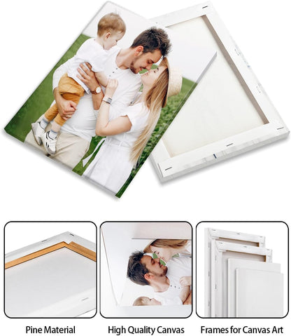 AbcCustomize Canvas Prints with Your Photos, Personalized Photo To Canvas Print for Bedroom, Living Room, Farmhouse Office Decor,Custom Canvas Wall Art for Gifts & Keepsakes, Ready to Hang