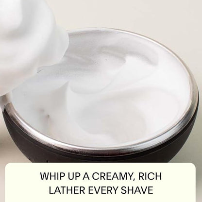 Leaf Shave Leaf Bowl - Stainless Steel Grooming Bowl, Sage | Silicone grooming bowl compatible with brush sets, soap bars and refills for lathering