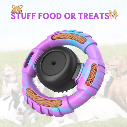 Dog Toys for Aggressive Chewers Large Medium Small Breed Indestructible Durable Tough Squeaky Dog Chew Toys to Keep Them Busy Nylon Rubber Interactive Dog Toys