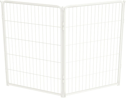 FXW Homeplus Unleashed Indoor Dog Playpen - Stress-Free and Safe Play, Heavy Duty 40 Inch 2 Wire Panels Dog Pen for Medium and Large Dogs, White│Patented