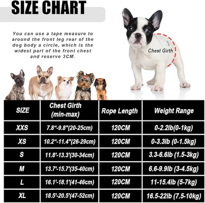 FEimaX Dog Harness and Leash Set for Walking, Soft Mesh Adjustable Easy Control Lightweight Cat Vest Harnesses with Reflective Strips, Escape Proof Small Dogs Cats Vests (Black, X-Large)