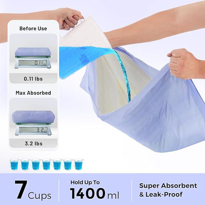ZOMISIA 3D-Barrier Puppy Pee Pads for Dogs, 7 Cups Absorb & Rise Puffy Gel-Wall Leak-Proof, 22"x23" 81 Counts + 8 Pet Urine Test Strips, Super Absorbent Disposable Potty Training Pads