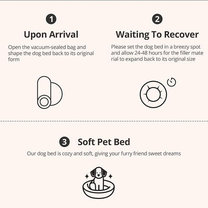 JOLLYVOGUE Calming Small Dog & Cat Bed for Indoor Cats - 20 inches Washable Donut Bed for Kittens & Puppies, Anti-Anxiety Round Fluffy Plush Pet Beds (Fits up to 15 lbs, Smoke Black)