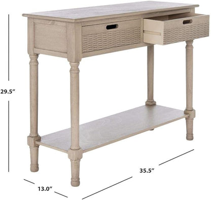SAFAVIEH Home Collection Landers Greige2-Drawer Console Table CNS5710D, Greige