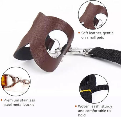 MANON ROSA Sugar Glider Pouch - Small Animal Carrier Bag with Harness Set for Bonding Sling for Reptile Pets Bearded Dragons Lizards Backpack Accessories for Outdoor Travel Walking Resting Pink