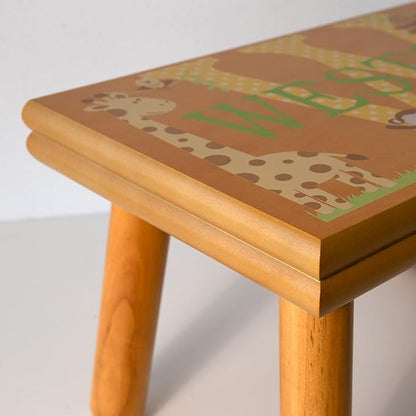 Let’s Make Memories Personalized My Own Name Step Stool - Children’s Step Stool - Sturdy Wood – Non-Toxic Paint, Sealer - Owl Design - White - 14’Wx9.25”Lx8.75”H - Ages 3+