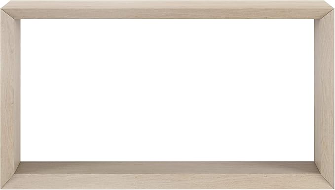 Henn&Hart 55'' Wooden Rectangular Console Table Entryway Table, Sofa Table with Wooden Shelf for Entryway, Living Room, Couch, Hallway, or Office, Alder White