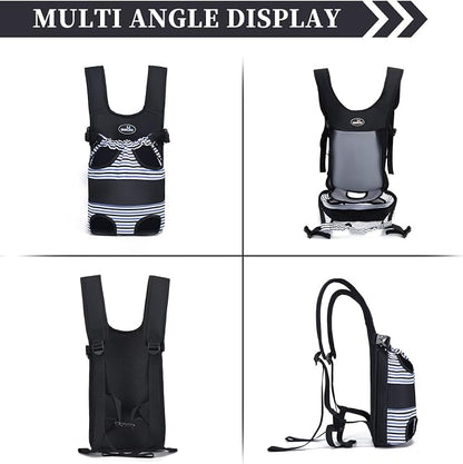Wakytu Pet Carrier Backpack, Pet Front Dog Carrier Backpacks, Adjustable Pet Front Cat Dog Carrier Backpack Travel Bag, Legs Out, Easy-Fit for Traveling Hiking Camping for Small Cats Dogs