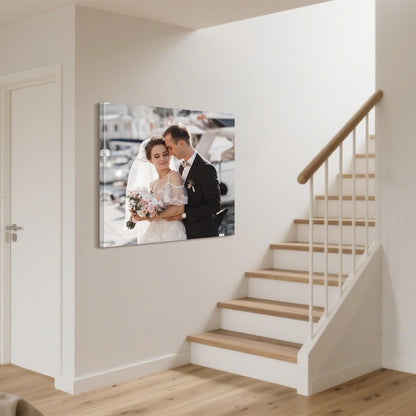 Personalized Custom Canvas Prints with Your Photos & Text, Customized Picture Print, Transform Own Images Into Framed Wall Art Digitally Printed Photo to Canvas, Keepsakes Gifts for Family 16x16’’