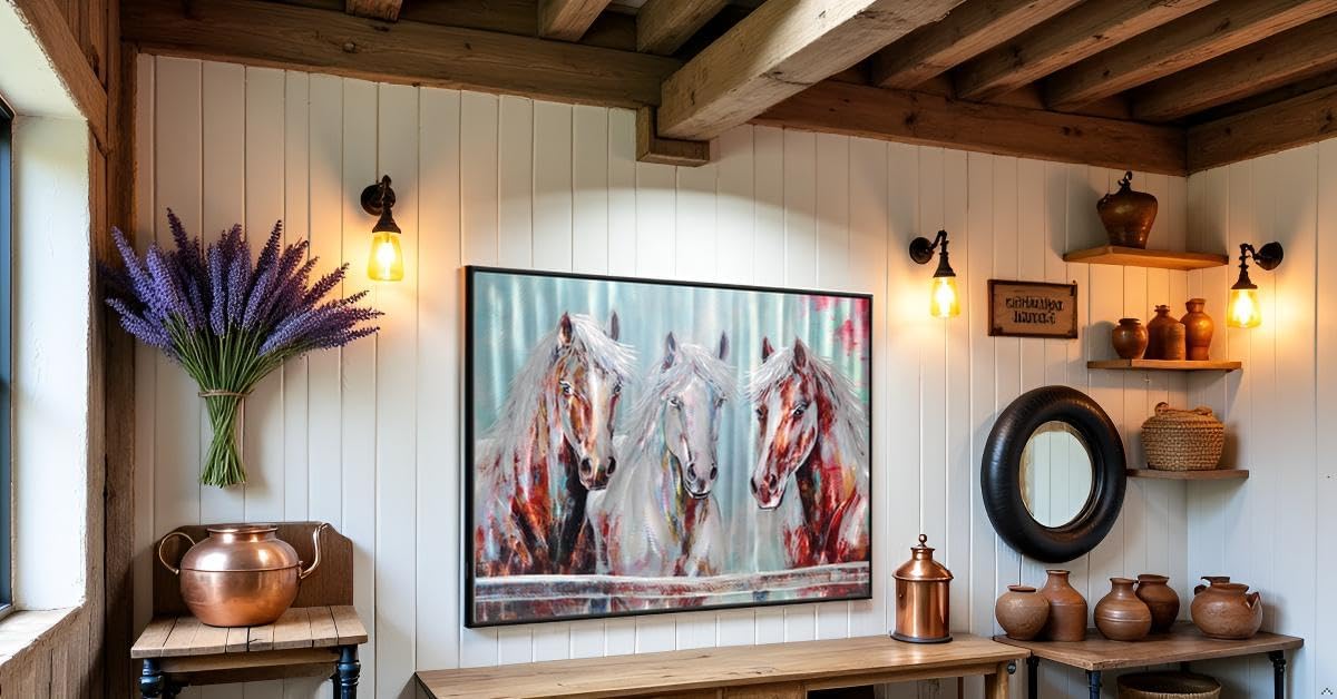 Yihui Arts Modern Contemporary 3D Aluminum Horse Metal Wall Art Sculpture for Home Decor