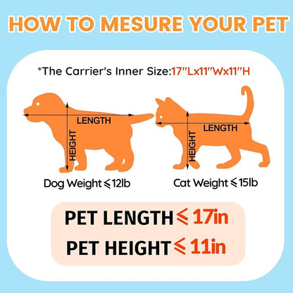 Top-Expandable Pet Carrier with Wheels Airline Approved, Blue | 19"L x 13"W x 9"H, for Southwest Allegiant Airlines, Lockable Safety Zippers and Anti-Scratch Mesh, Pets Under 12 Lbs