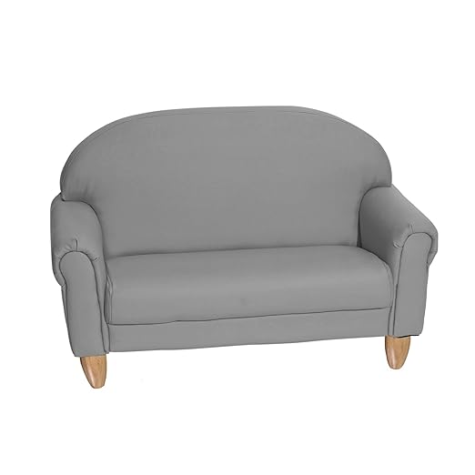 Children's Factory As We Grow Sofa, Gray, CF805-314, Playroom Couch, Daycare Furniture, Kids Seating for Classroom, Flexible Seating for Elementary