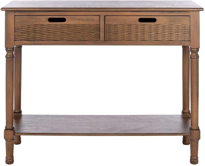 SAFAVIEH Home Collection Landers Brown 2-Drawer Console Table CNS5710C