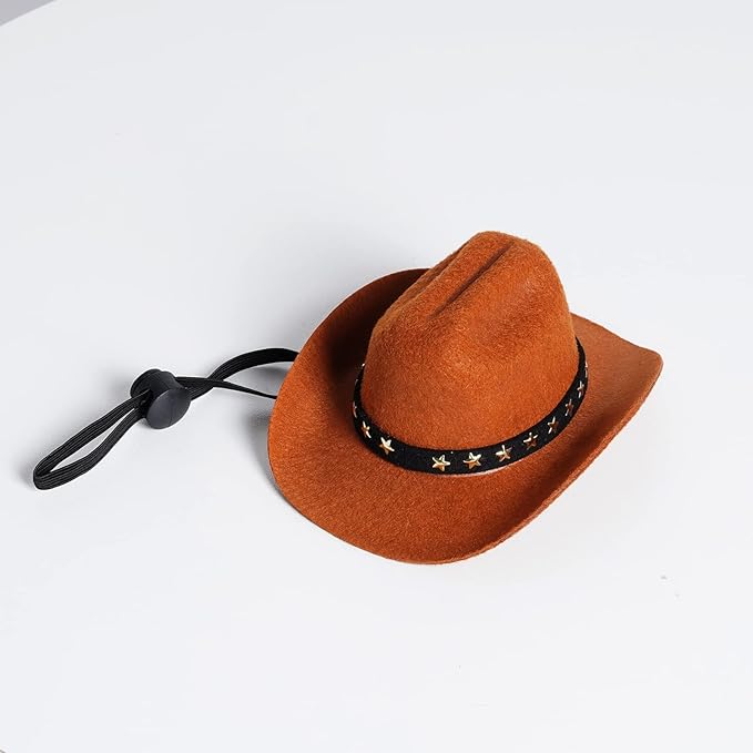 choyaxo Pet Cowboy Costume Halloween Costumes for Dogs Cat Cowboy Hat with Bandana Scarf (Medium)