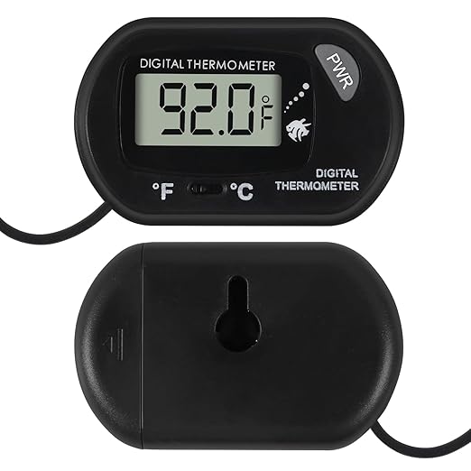 6Pcs Aquarium Thermometer Fish Tank Thermometer Reptile Fahrenheit Terrarium Water Temperature Indicator Test Digital with LCD Display Fahrenheit/Celsius