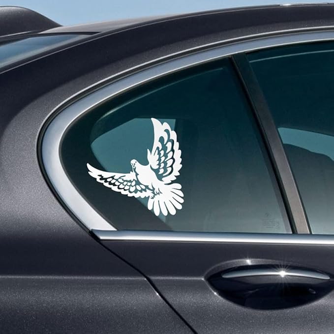 WIRESTER 6 inch Clear Vinyl Decal Sticker Decoration for Car Window (Or Any Flat Surface) - Bird
