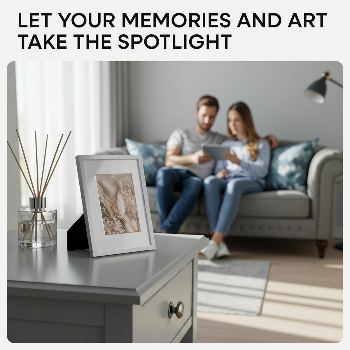 Homeforia 5x7 Picture Frame Silver, High End Metal 5 x 7 Silver Frames with Mat 4 x 6 Print, 5by7 Desk Frame Matted to 4x6 inch Photo, 5 by 7 Wall or Tabletop Frame, Tempered Glass, Wall Kit, Set of 1
