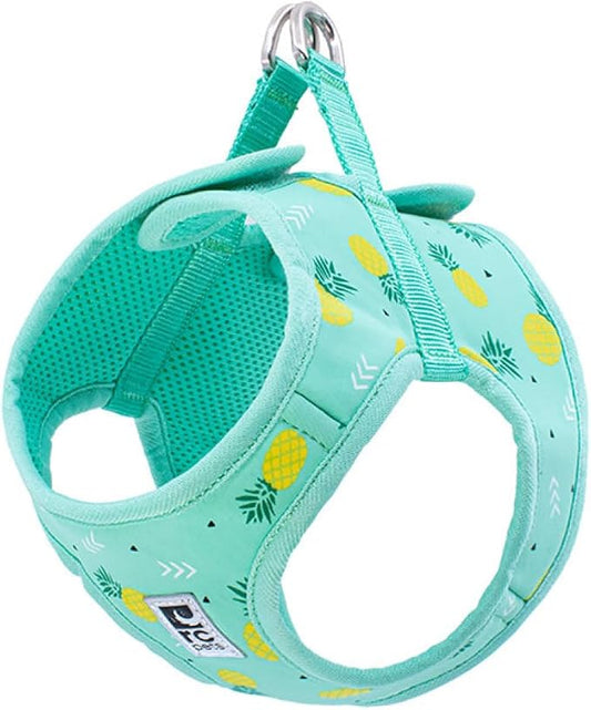 RC Pet Products Cirque Soft Walking Step-in Dog Harness, Pineapple Parade, Medium
