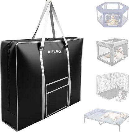Large Dog Crate Bag for Storage & Travel, Carrying Case Holds Most 54 inch Crates, Also Fits Pet Playpens, Dog Beds & Cat Houses, Durable Waterproof Material