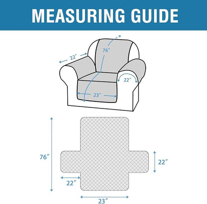 H.VERSAILTEX Chair Sofa Slipcover Sofa Cover 100% Waterproof Couch Cover Furniture Protector Cover with Elastic Straps for Pets Kids Children Dog Cat(Chair, Rocket Gray)