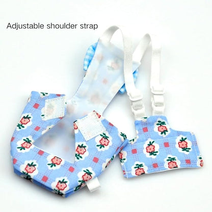 3PCS Bird Diaper with Adjustable Shoulder Strap Washable Parrot Diapers Reusable Bird Flight Suit Nappies Protective Breathable Nappy Clothes for Parakeet Macaw Conure (L)