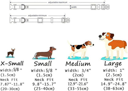 Dog Collar with Bohemia Floral Tribal Geometric Patterns - Soft Ethnic Style Collar Adjustable for Small Medium Large Dogs（Pink Rose,L）