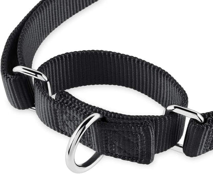 Heavy Duty Anti-Escape Martingale Collar Dog for Large Breeds Dogs - Walking Training Daily Use.(Large,Black)