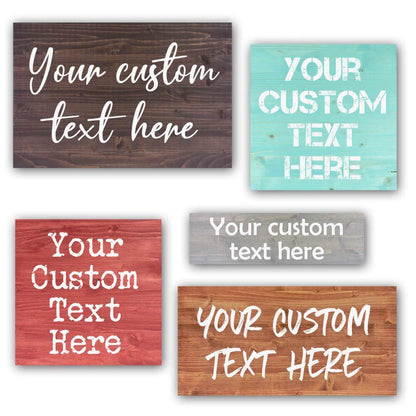 Custom Wood Signs Personalized | Farmhouse Decor | Personalized Signs | Personalized Rustic Wood Signs | Father's Day Gift | Custom Sign | Ready to Hang! (12x12 Inches)