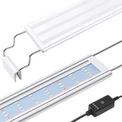 HITOP Full Spectrum LED Aquarium Light – 24-32" Classic Fish Tank Light with Timer, Aquarium Plant Light with Stable Extendable Brackets (24-32in)